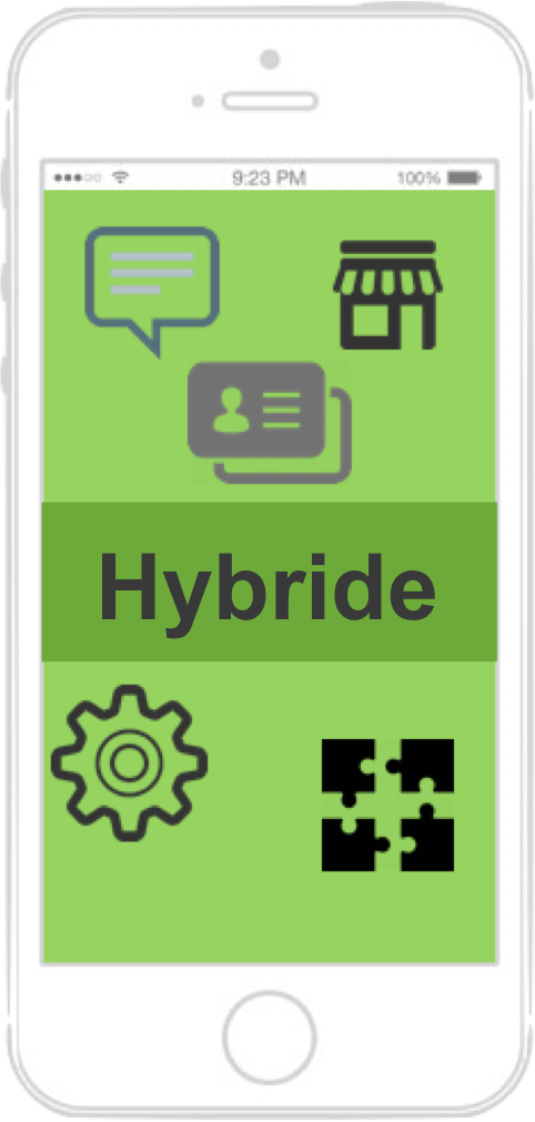 Application mobile hybride